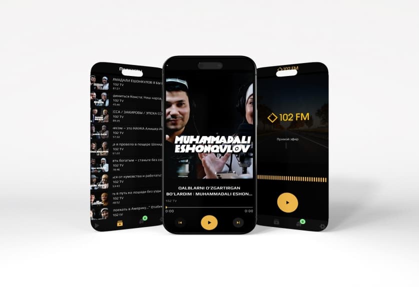 Uchta telefondagi Avtoradio ilovasi